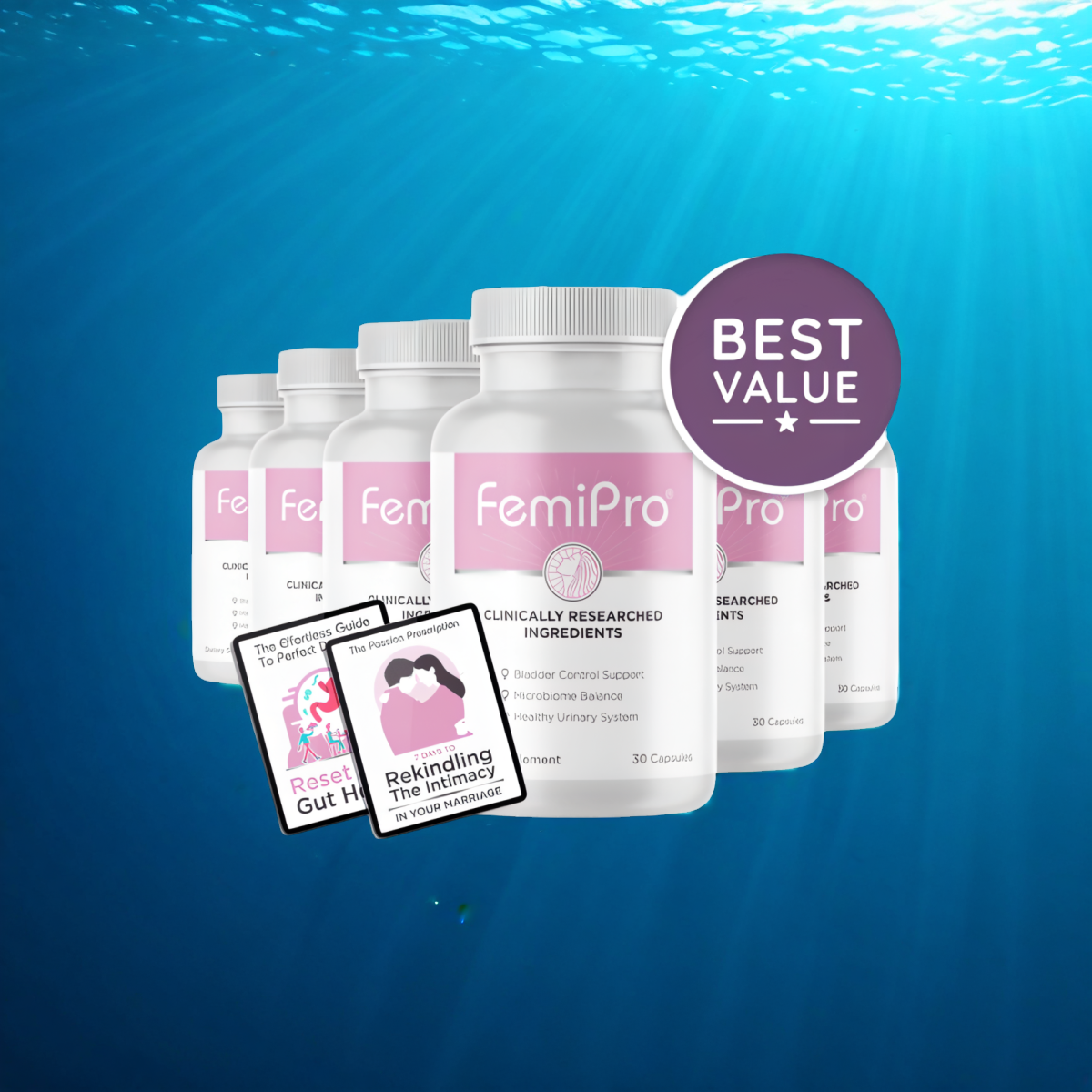 FemiPro - 6 Bottles + 2  Ebooks